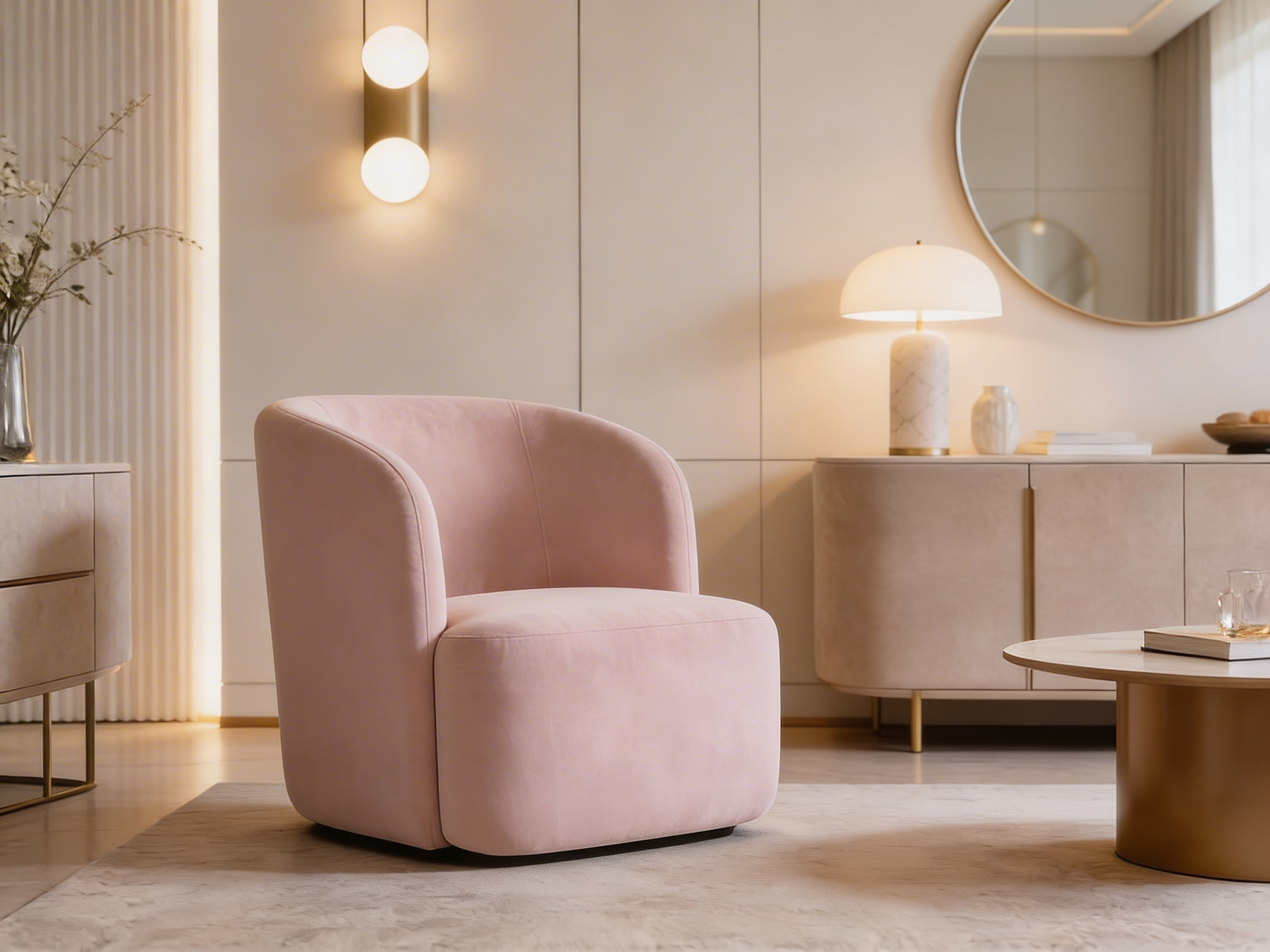 Selora Lounge Chair Pink