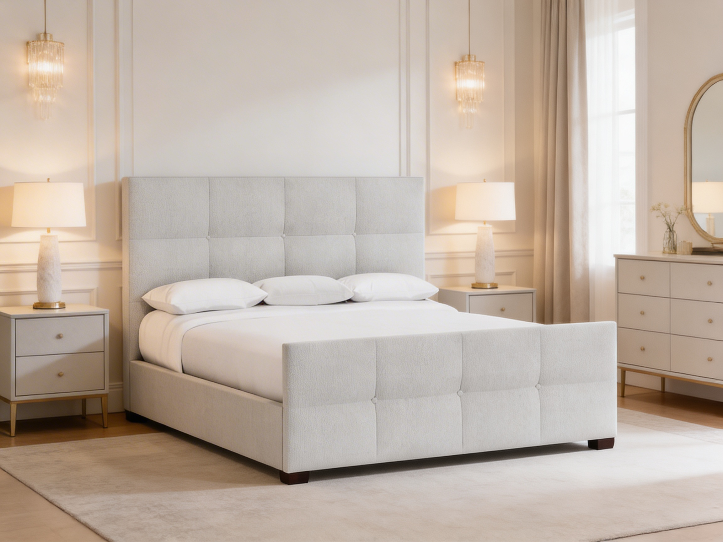 Monteluxe Light Grey Boxspring