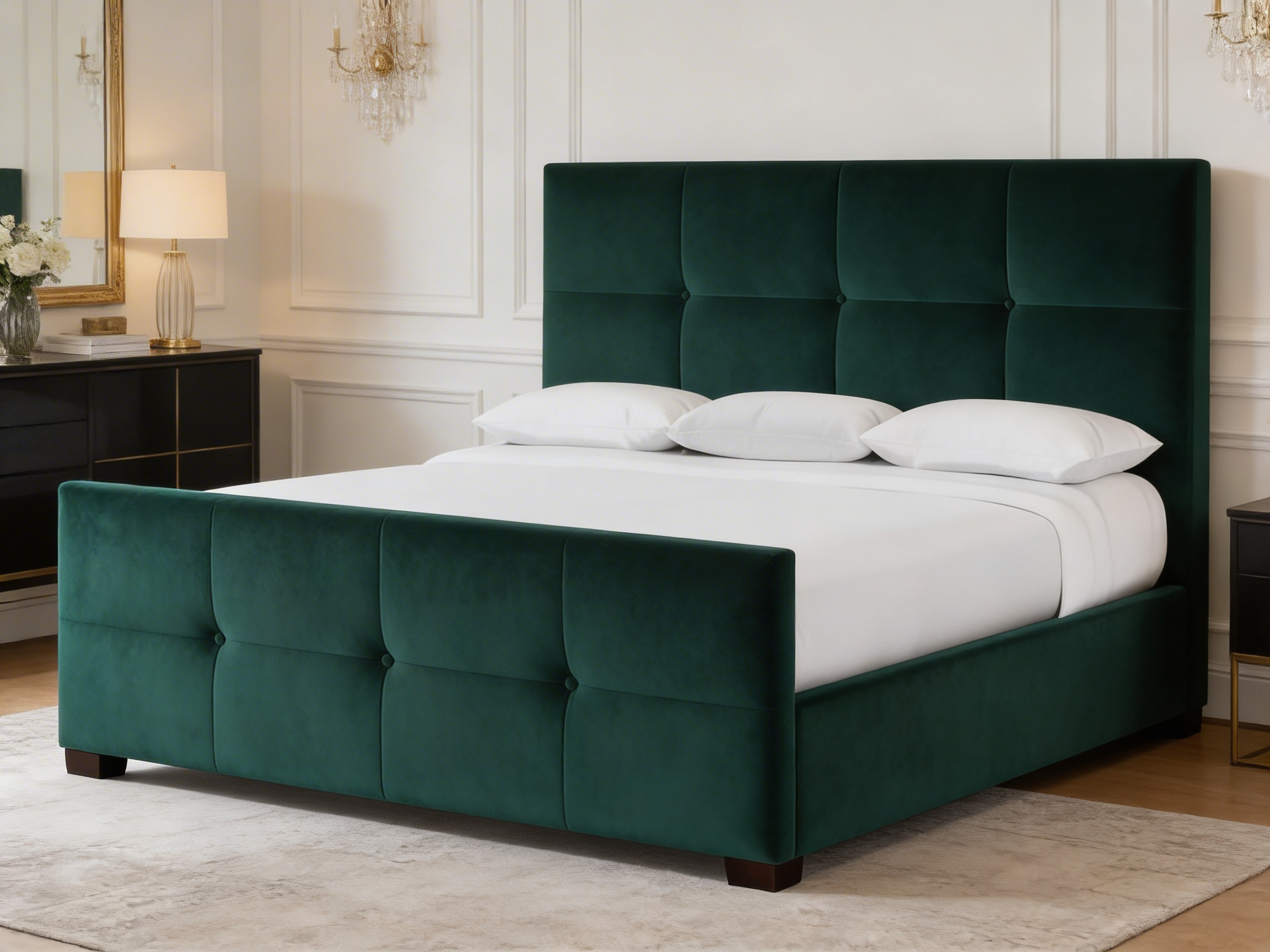 Monteluxe Green Boxspring