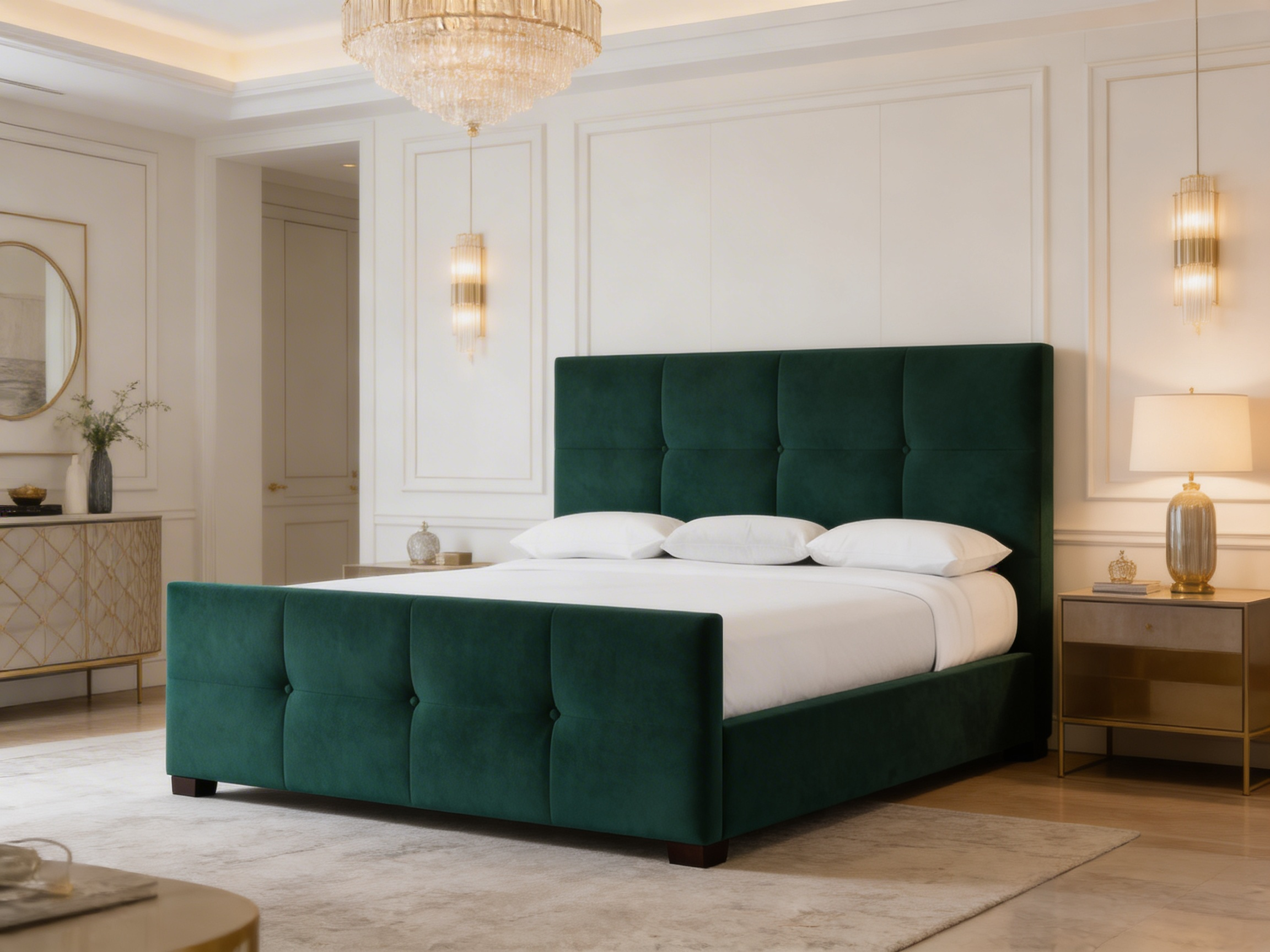 Monteluxe Green Boxspring