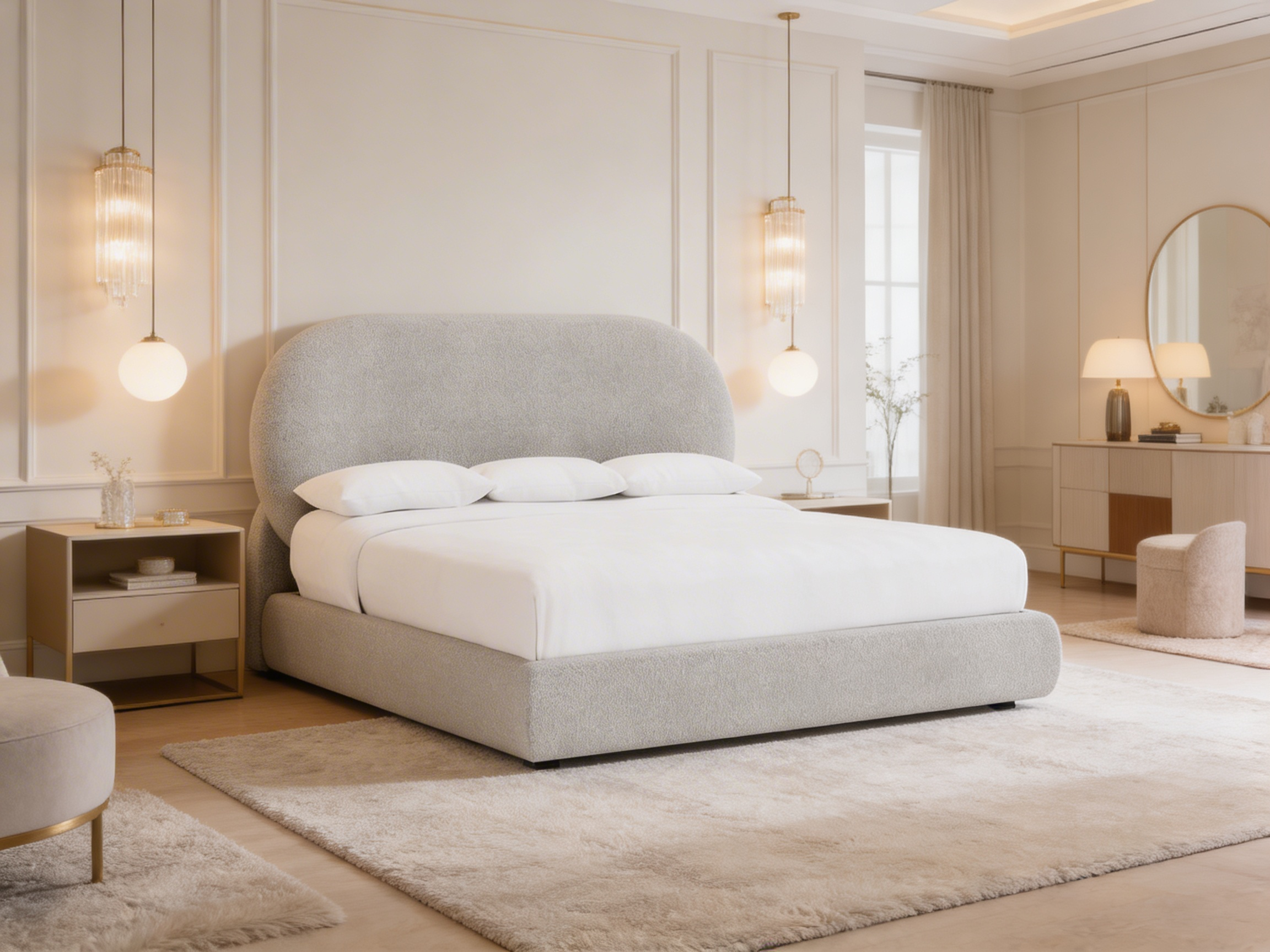 Aurevra Light Grey Boxspring